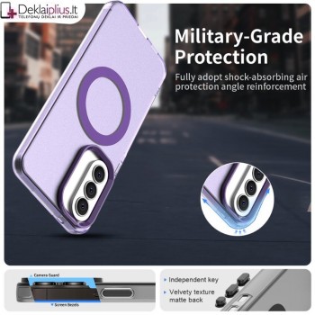 Smūgiams atsparus dėklas su magsafe - violetinis (Samsung Galaxy A37) Smūgiams atsparus dėklas su magsafe - violetinis (Samsung Galaxy A37)